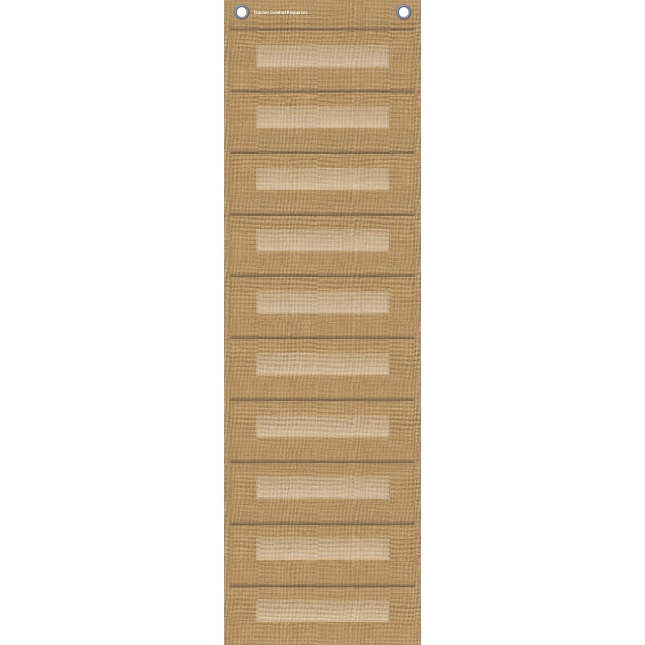 Teacher Created Resources Burlap 10 Pocket File Storage Pocket Chart